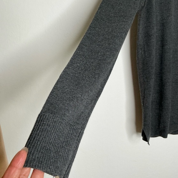 Lululemon Back to Balance Sweater Split Back Long Sleeve in Charcoal Gray - Picture 7 of 15